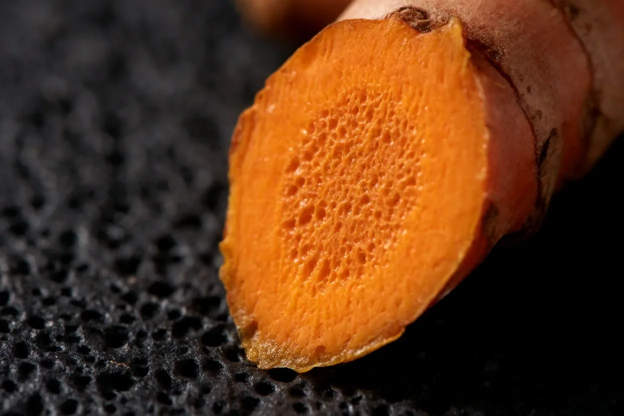 Macro photography of turmeric root